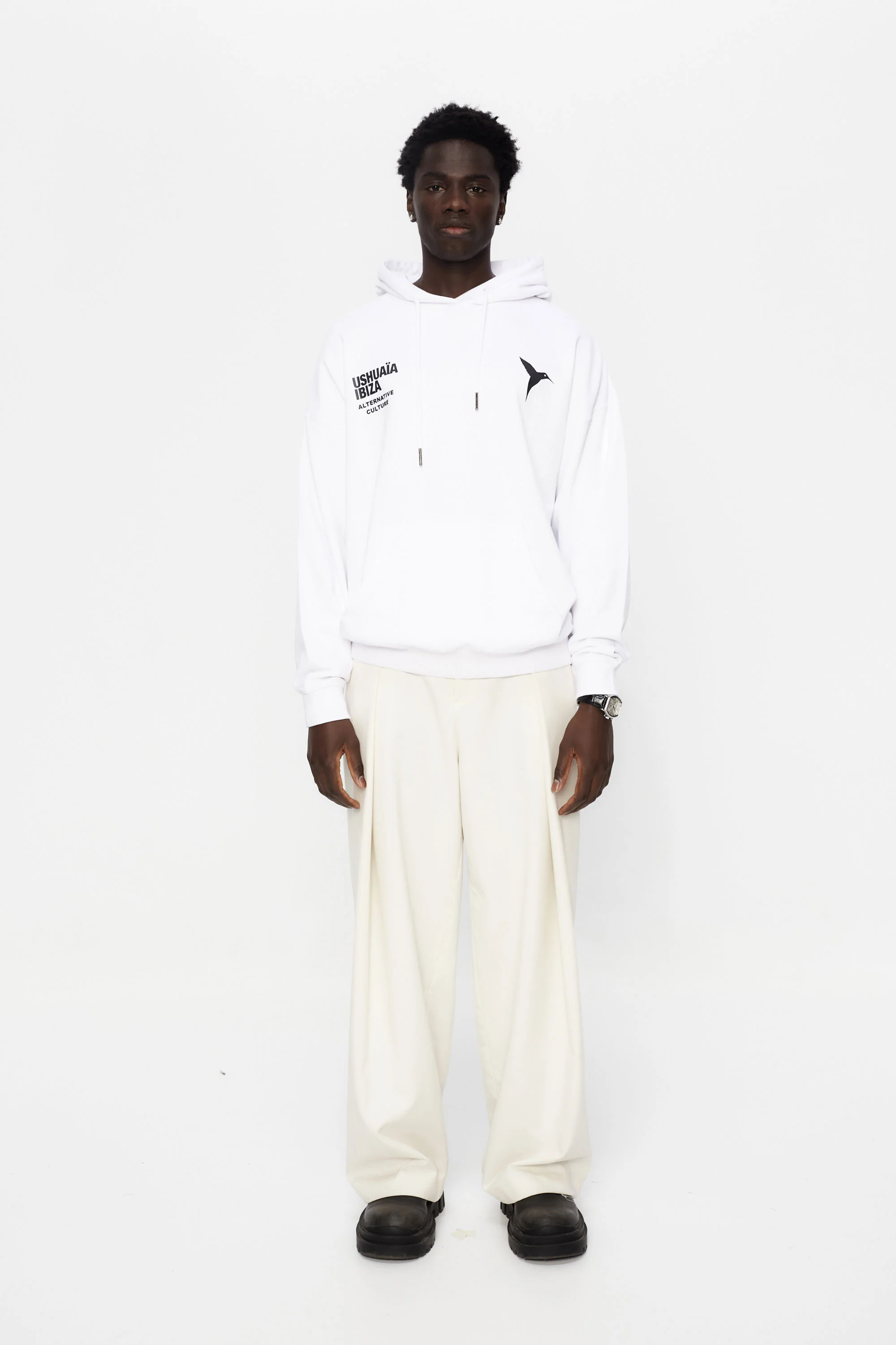 BASIC WHITE HOODIE 25